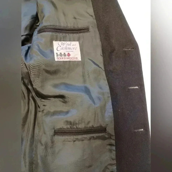 Boulevard Club Cashmere And Wool Blend Black Blazer Size R44 - Picture 8 of 13